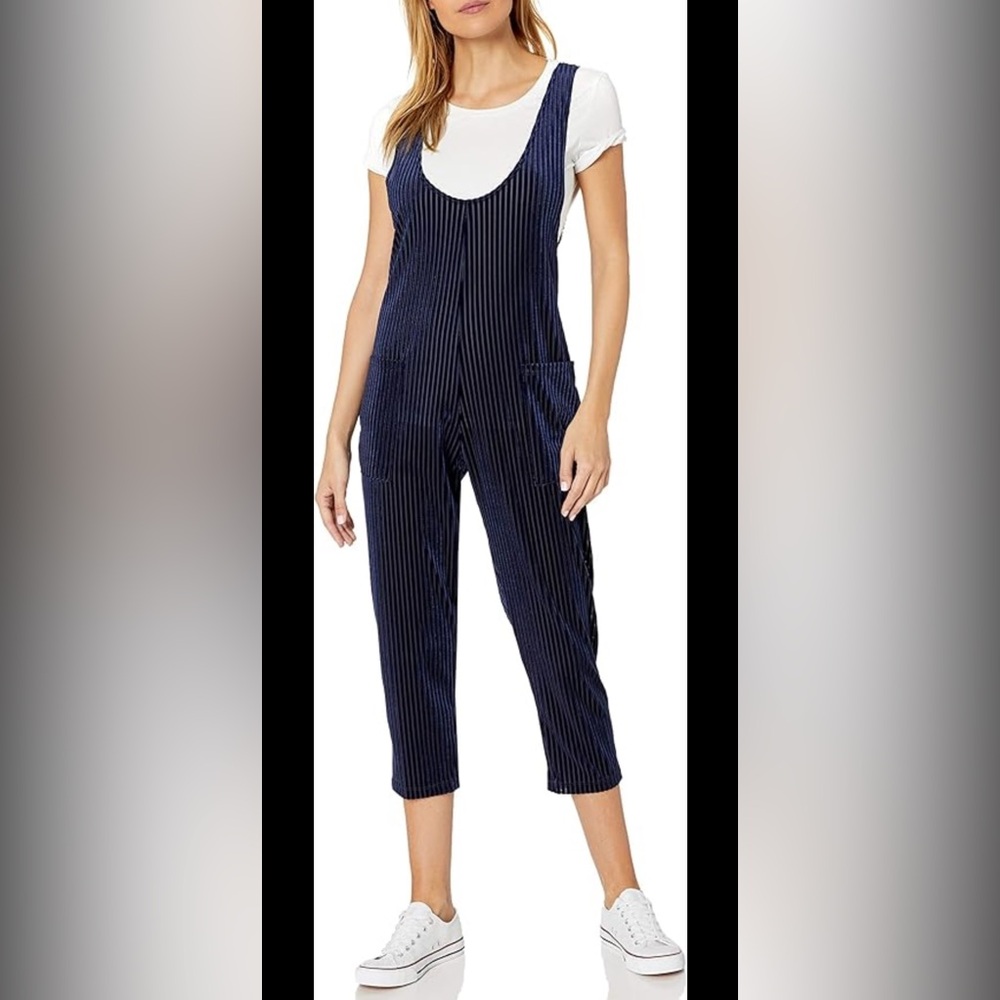 Only Hearts French Navy Striped Overall Jumpsuit